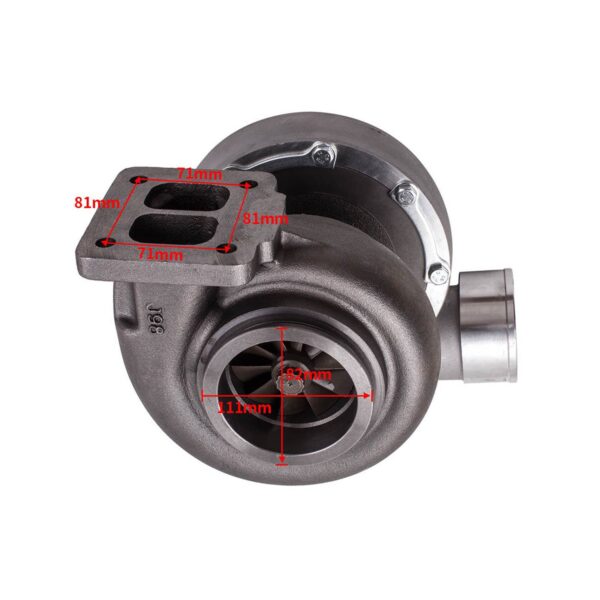 Maxpeedingrods GT45 T4 Upgrade Racing Turbo charger - Imagen 2