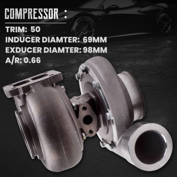 Maxpeedingrods GT45 T4 Upgrade Racing Turbo charger - Imagen 3