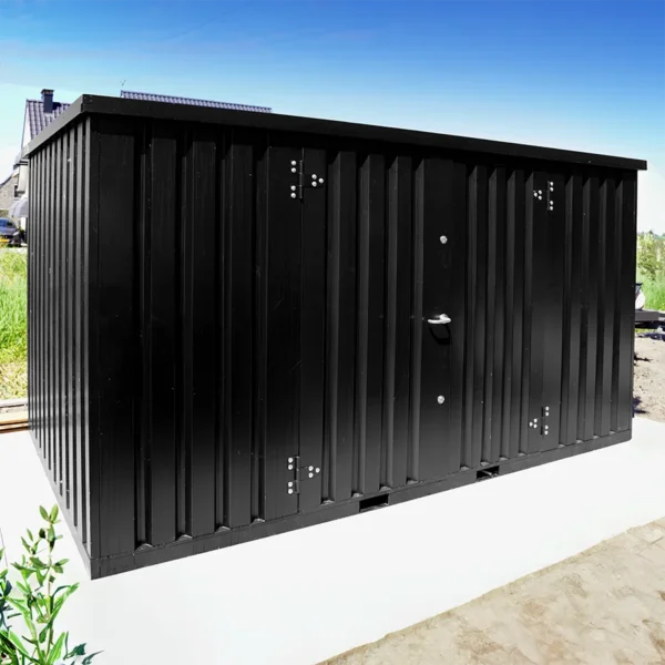 Contenedor de almacenamiento de 4 x 2 metros – con puerta doble en el lado largo - Imagen 2